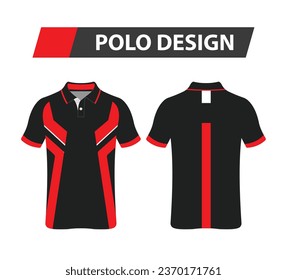 Elevate your fashion game with our stunning "Custom Red and Black Polo Shirt Design" vector illustration. This dynamic and eye-catching design seamlessly combines the timeless elegance of a polo shirt