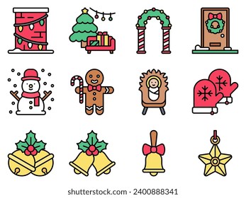 Eleva tus diseños festivos con nuestro juego de iconos de Navidad. Esta colección incluye una variedad de vectores de campana con temática de vacaciones