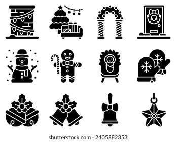 Elevate your festive designs with our Christmas icon set. This collection features a variety of holiday-themed vectors