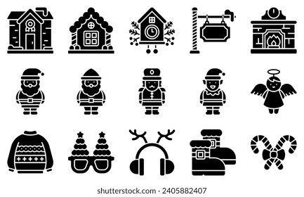 Elevate your festive designs with our Christmas icon set. This collection features a variety of holiday-themed vectors