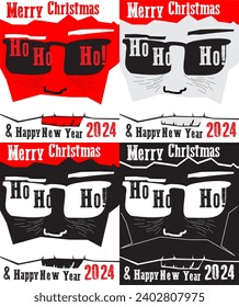 Elevate your festive spirit with our vector poster! Cool Santa, shades, and Christmas cheers in a charismatic design. Perfect for joyful celebrations