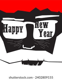 Elevate your festive spirit with our vector poster! Cool Santa, shades, and Christmas cheers in a charismatic design. Perfect for joyful celebrations