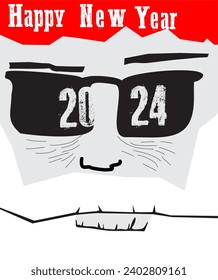 Elevate your festive spirit with our vector poster! Cool Santa, shades, and Christmas cheers in a charismatic design. Perfect for joyful celebrations