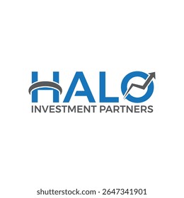 Eleve sua marca financeira com o logotipo Halo Investment! Simbolizando confiança, crescimento e orientação divina, é perfeito para empresas de investimento e consultores financeiros. Atrair clientes com um