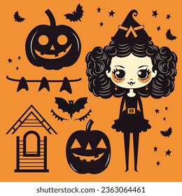 Elevate your Halloween vibe with pumpkin and bat pattern design. Perfect for spooky, festive projects. 