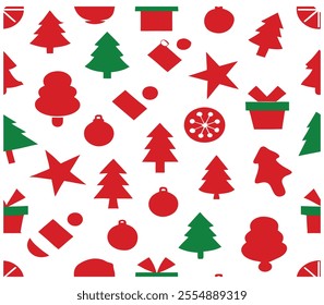 Elevate your holiday projects with this festive Christmas pattern vector design. Perfect for creating seamless decorations, gift wraps, wallpapers, and more. Editable and high-quality.