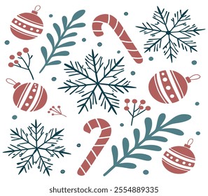 Elevate your holiday projects with this festive Christmas pattern vector design. Perfect for creating seamless decorations, gift wraps, wallpapers, and more. Editable and high-quality.