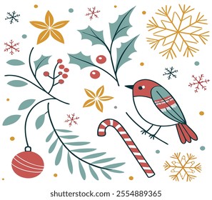 Elevate your holiday projects with this festive Christmas pattern vector design. Perfect for creating seamless decorations, gift wraps, wallpapers, and more. Editable and high-quality.