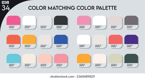 Elevate your logo design with our exquisite color matching color palette.  trendy fashion color guide palette - A must-have for designers. Logo matching color palette. fashion business design Swatches