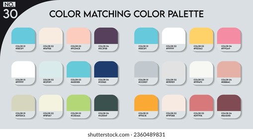 Elevate your logo design with our exquisite color matching color palette.  trendy fashion color guide palette - A must-have for designers. Logo matching color palette. fashion business design Swatches