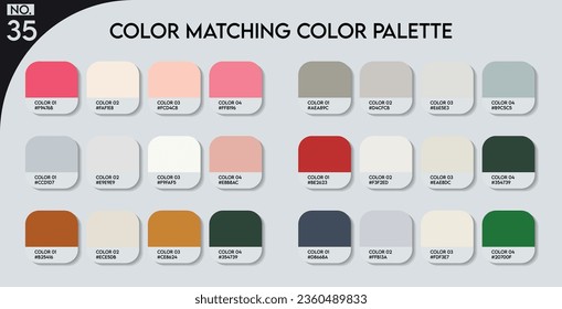 Elevate your logo design with our exquisite color matching color palette.  trendy fashion color guide palette - A must-have for designers. Logo matching color palette. fashion business design Swatches