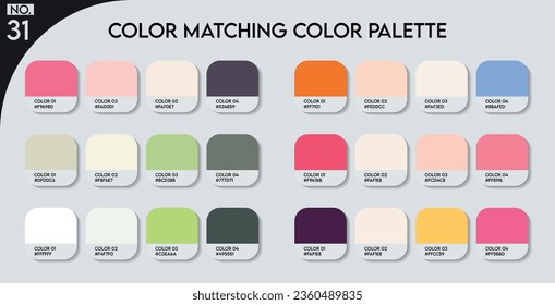 Elevate your logo design with our exquisite color matching color palette.  trendy fashion color guide palette - A must-have for designers. Logo matching color palette. fashion business design Swatches