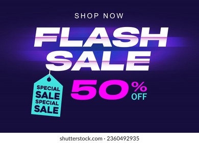 Elevate your marketing with our Flash Sale Tech-Style Banner Vector. Sleek, high-tech graphics for a limited-time offer. Grab attention, boost sales!