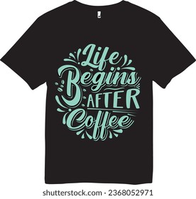 Verleihen Sie Ihren Morgen mit unserem Kaffee Typografie-T-Shirt. Das für Kaffeeliebhaber konzipierte, weiche und stilvolle Tee zeichnet sich durch ein eindrucksvolles Design aus, das die Essenz Ihrer täglichen Brühe aufnimmt. Tragen Sie es stolz und c