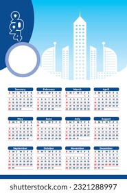 Elevate your productivity with our ready-to-print calendar, featuring customizable and stylish editable calendar vector templates designed for both offices and homes.