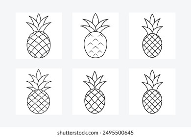 Elevate your projects with our Pineapple Line Art Bundle. Featuring stylish vector illustrations perfect for diverse applications. Ideal for design enthusiasts seeking a creative touch