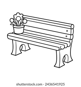 Elevate your projects with a simple and detailed bench icon in vector format, suitable for various design needs.