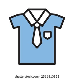 Eleve sus proyectos con este ícono de camiseta de uniforme escolar ordenado y ordenado.