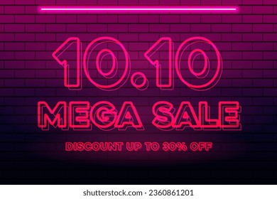 Elevate your shopping game with our 10.10 Neon Mega Sale Banner. Grab unbeatable deals and savings. Shop now!