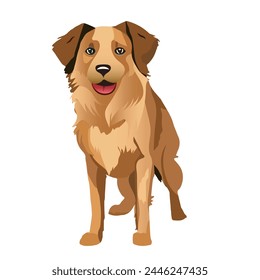Elevate your space with our lifelike dog vector art! Perfect for walls, prints, and digital designs, this realistic illustration captures the charm of man's best friend effortlessly