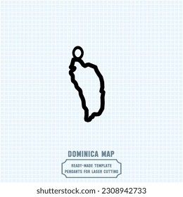 Elevate your style with our exquisite Dominica map pendant template! Crafted for laser cutting on metal, this ready-made vector file. Create stunning accessories that showcase your love for Dominica.