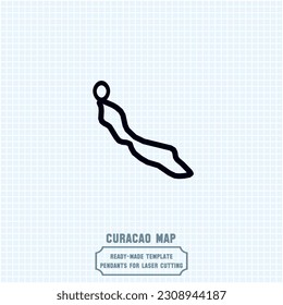 Elevate your style with our exquisite Curaçao map pendant template! Crafted for laser cutting on metal, this ready-made vector file. Create stunning accessories that showcase your love for Curaçao.
