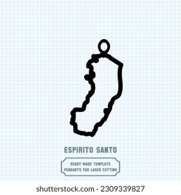 Eleva tu estilo con nuestra exquisita plantilla de mapa del Estado de Espírito Santo! Diseñado para el corte láser en metal, este archivo vectorial listo para hacer. Crear accesorios impresionantes que muestren tu amor