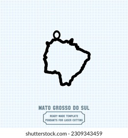 Eleva tu estilo con nuestra exquisita plantilla de mapa del estado de Mato Grosso do Sul! Diseñado para el corte láser en metal, este archivo vectorial listo para hacer.