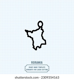 Elevate your style with our exquisite State of Roraima map pendant template! Crafted for laser cutting on metal, this ready-made vector file. Create stunning accessories that showcase your love.