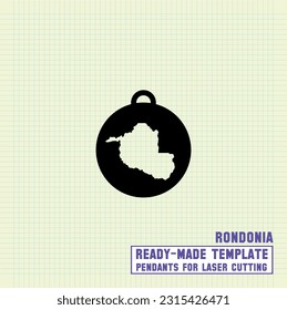 Elevate your style with our exquisite State of Rondônia map pendant template! Crafted for laser cutting on metal, this ready-made vector file. Create stunning accessories that showcase your love.