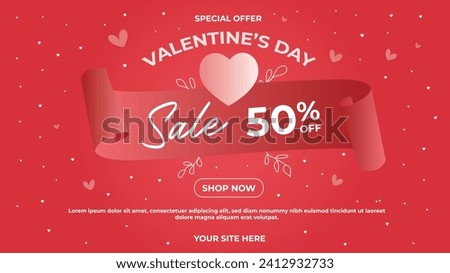 Elevate your Valentine's Day promotions with our captivating banner template! Express love through eye-catching design. Perfect for Shutterstock sellers! 💖 #ValentinesDay #BannerDesign