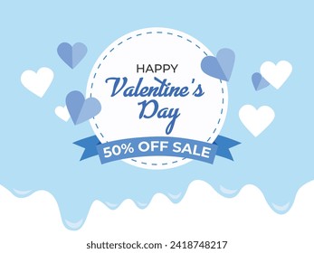 Elevate your Valentine's Day sale with our captivating banner template. Ignite passion and drive sales with this love-infused design. Boost your business this season! #banner #valentine