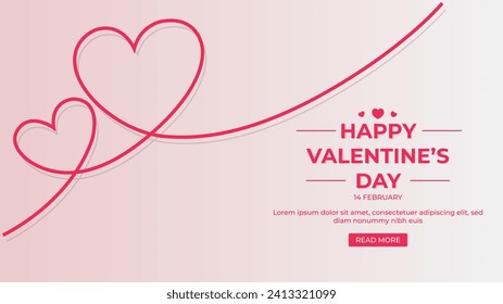 Elevate your Valentine's Day visuals with our pure clean white banner template. Express love beautifully in this exquisite design. #ValentinesDay #BannerDesign