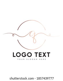 An elevated, classic and natural themed letter type Q  logo template, Vector logo for business and company identity 