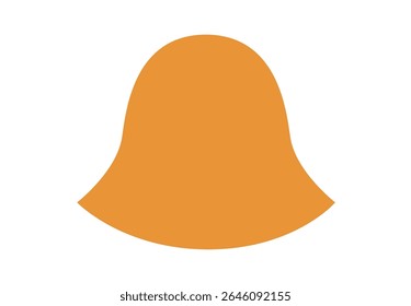 Elevated Hat. Summer Head Fashion accessory cap with floppy narrow brim clothing technical illustration. Vector headgear for Men, women, unisex style, flat template CAD mockup sketch outline isolated