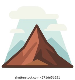 Elevated Mountain Peak flache Farbe, Vektorgrafik, Vorlage Design