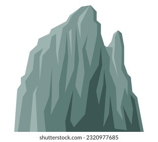 Höhengipfel und Gipfel mit Felsen Nahaufnahme Vektorgrafik