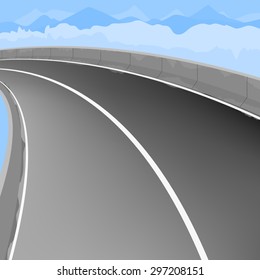 Elevated road scene,transportation vector background