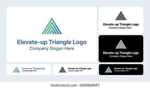 Elevate-up Triangle Logo: Sharp and Modern Geometric Design