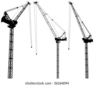 Elevating Construction Crane Vector 02