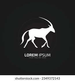 Elevating Originality Oryx Logo Silhouette Vector, Defining Unique and Resilient Brands