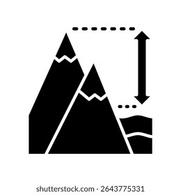 Elevation Icon Glyph Vector Illustration
