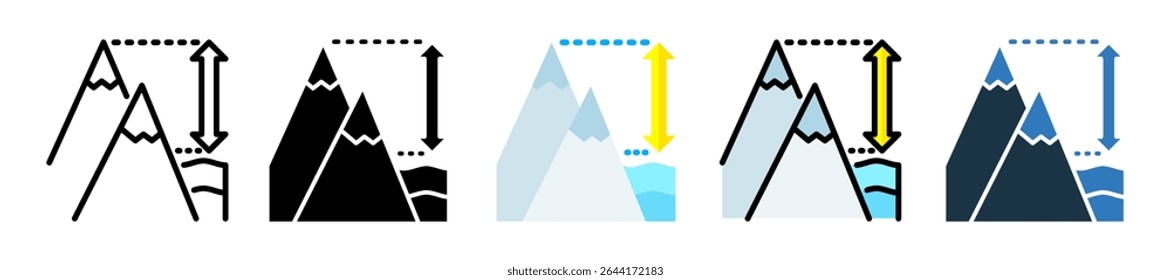 Elevation Icon Multiple Style Vector Illustration