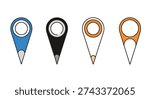 Elevation Marker abstract modern art vector
