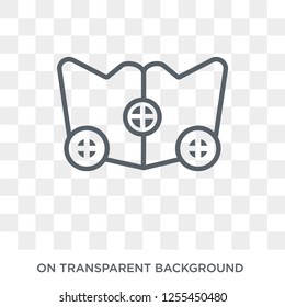Elevation mask icon. Trendy flat vector Elevation mask icon on transparent background from Gym and fitness collection. High quality filled Elevation mask symbol use for web and mobile