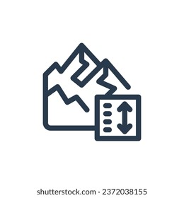 Elevation Profile Vector Icon Illustration