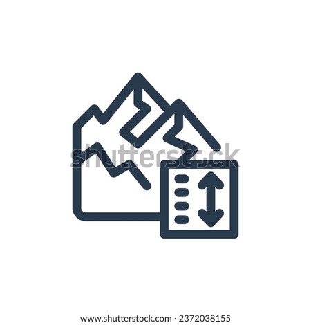 Elevation Profile Vector Icon Illustration
