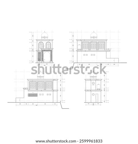 elevation sketch of the building for the prayer room