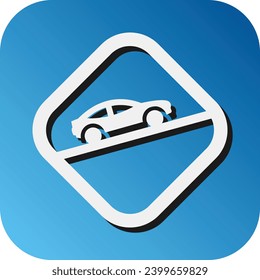 Elevation Vector Glyph Gradient Background Icon For Personal And Commercial Use.
