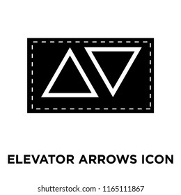 Elevator arrows icon vector isolated on white background, Elevator arrows transparent sign